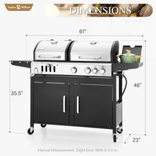 Sophia & William Charcoal and Propane Gas Grill Combo with CLEARANCE SALE