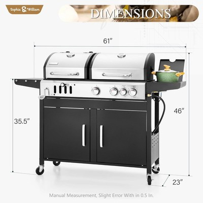 #ad #ad Sophia amp; William Charcoal and Propane Gas Grill Combo with CLEARANCE SALE $240.00