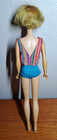 Barbie Doll 1958 Mattel Original Striped Swimsuit Short Hair & Yellow Bathrobe — photo 5