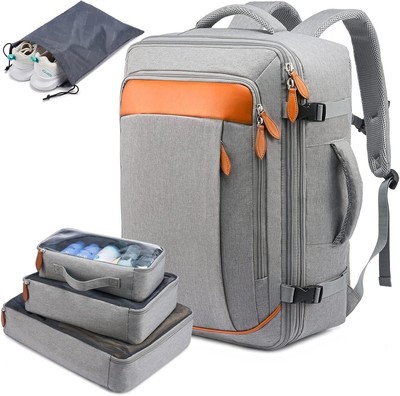 LOVEVOOK Carry on Backpack, 45L Extra Large Travel Backpack for X-Large, Grey 