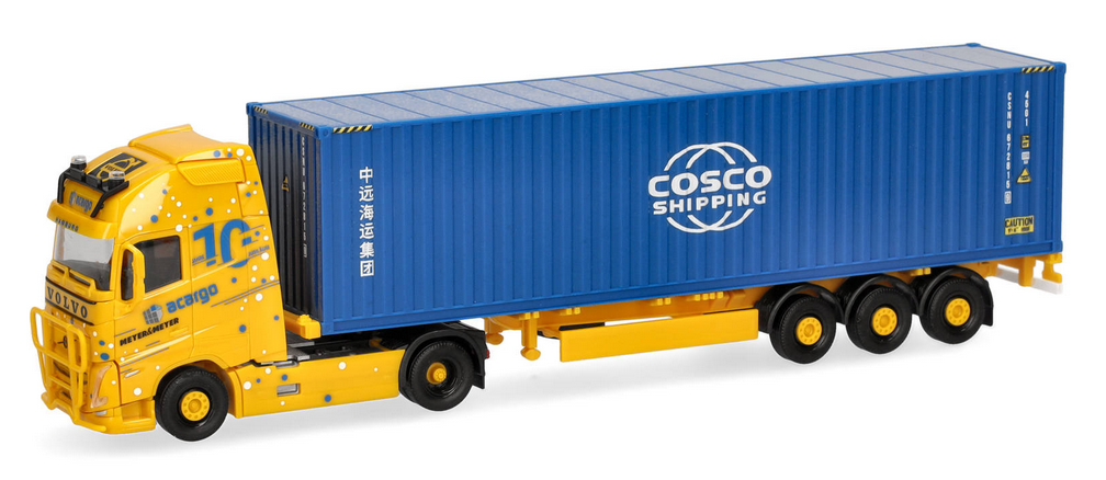HERPA,VOLVO FH GL XL 2020 4x2 with 3-axle container body ACARGO