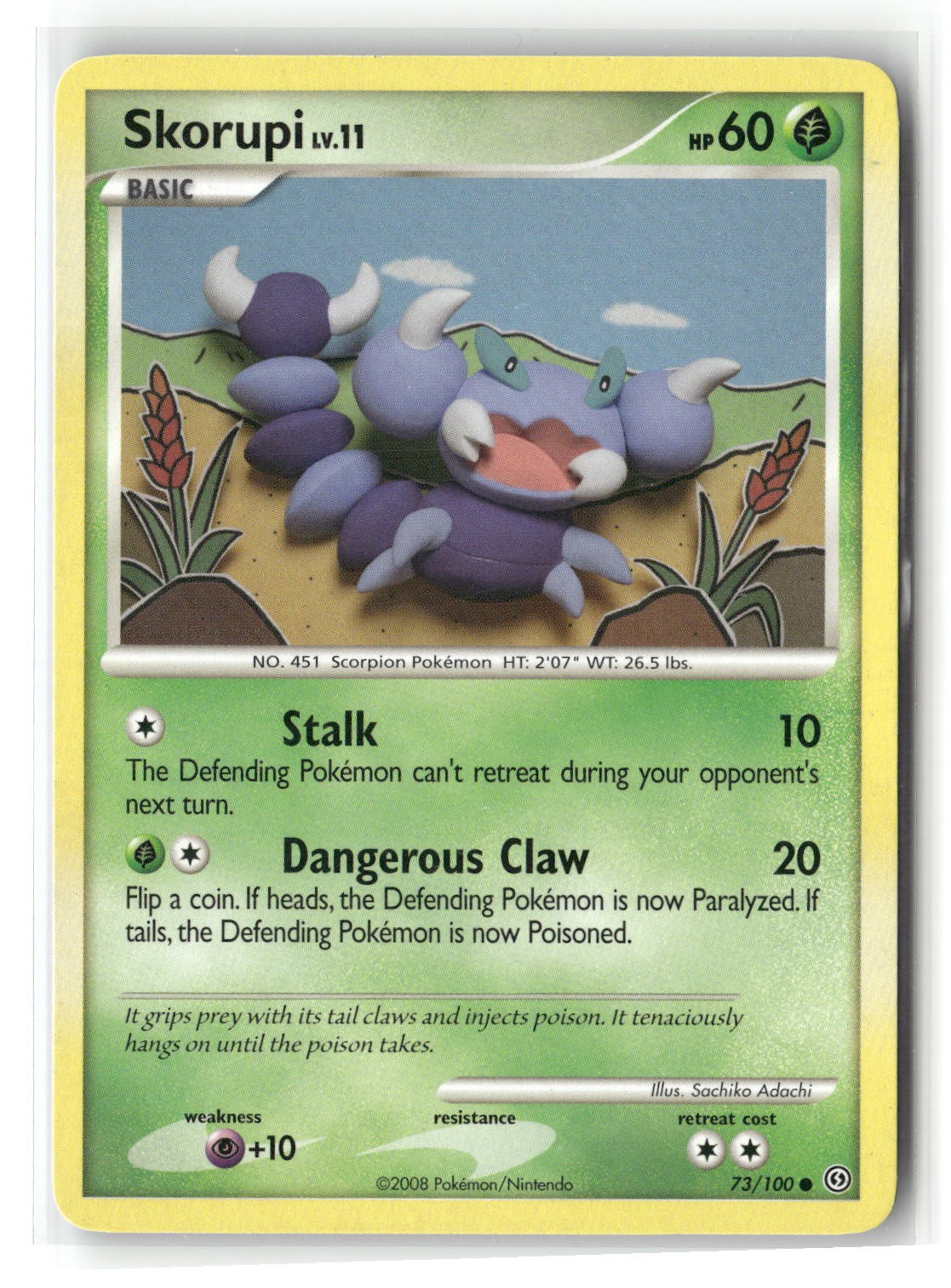 Skorupi Common Stormfront 73/100 Pokemon Moderately Played