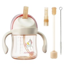 Baby Sippy Cups 6-12 Months, Spill Proof Weighted Straw Cup with Handle for T...