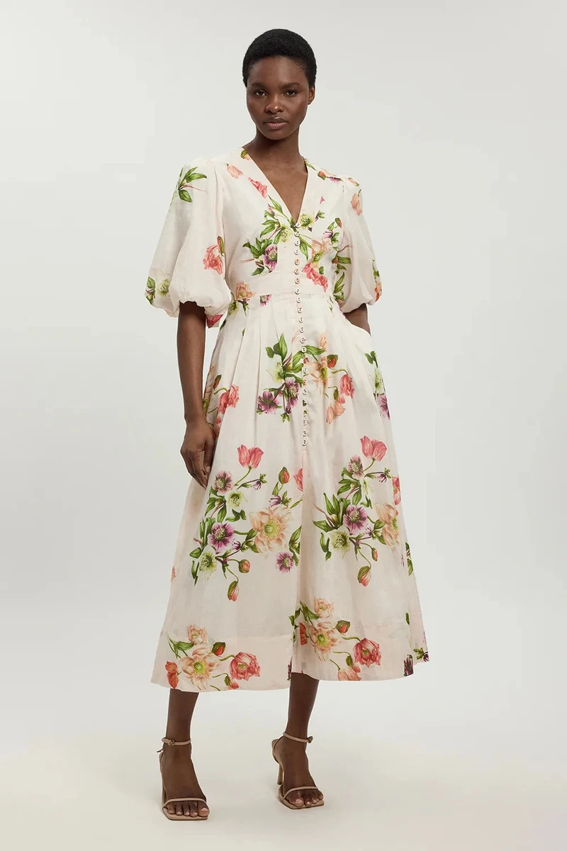 karen millen vintage dresses Green Dress Make a stylish statement at your next evening occasion with this Floral Lace Mini Dress from Karen Millen Floral Viscose Satin Back Crepe