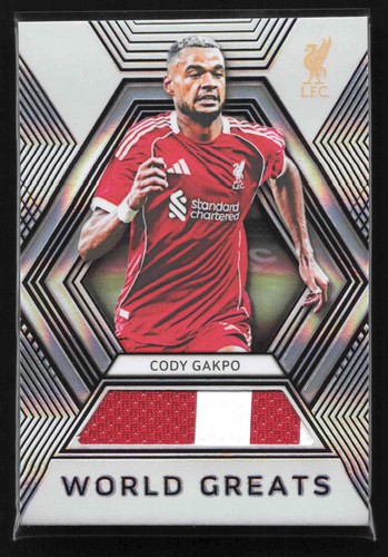 2025 Futera Liverpool FC Platinum #LWG14 Cody Galpo World Greats Patch #/5