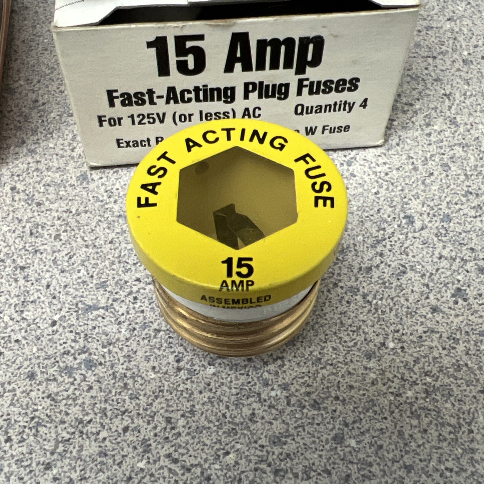 Fast-Acting AC 125v Plug Fuses Type W - Edison Base - 15 Amp & 20 Amp  - 6 Pk