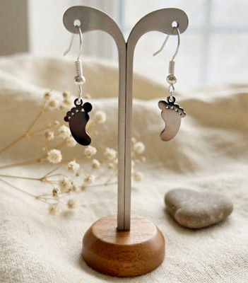 Ohrschmuck Baby Füßchen in Silber Optik , Füßchen - Stainless Steel