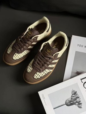 adidas WMNS Samba OG Off White Brown Goldmt IH 9373