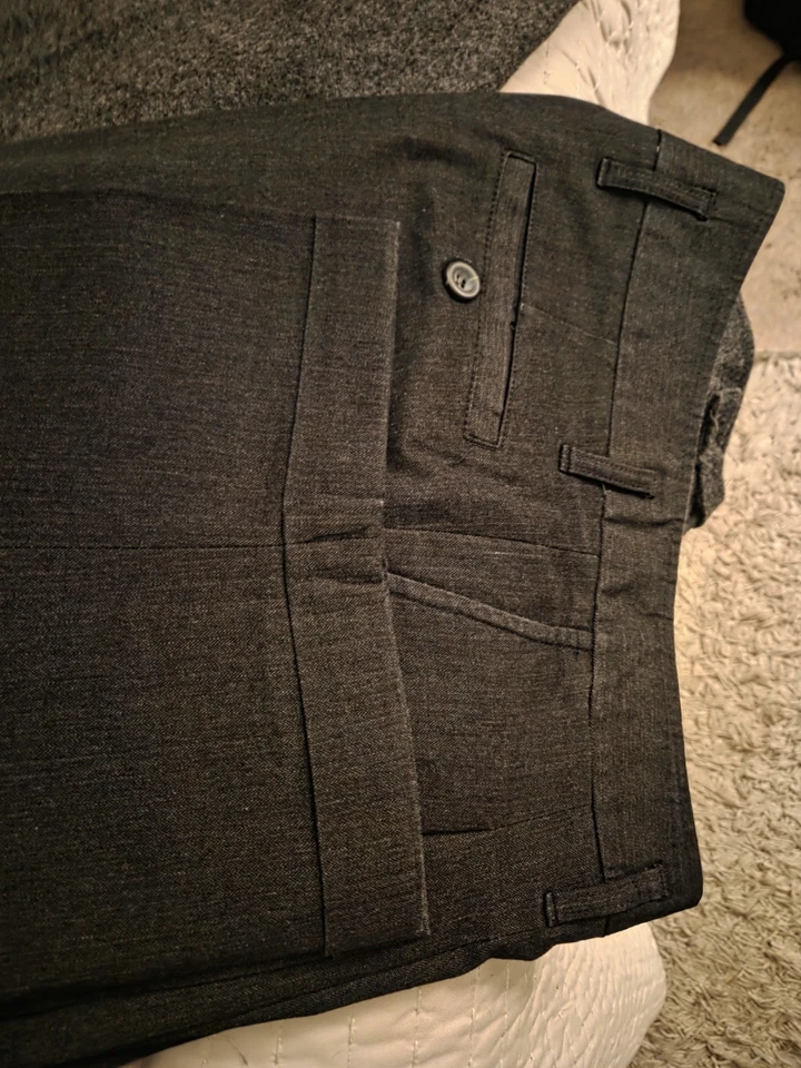 Men's Reproduction black 1940s/50s High Waisted Swing Pants Size 34.5/29 - Image 3 of 4