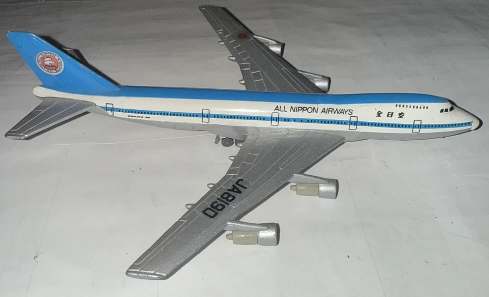 "Avión fundido a presión Tomica Tomy All Nippon Airways Boeing 747 7"" Japón 1978 de colección" Foto 3 de 4