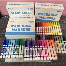 3 Packs Washable Markers Bulk, Markers for Kids, Colors 48