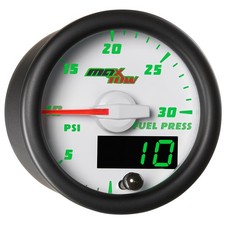 52mm White Face Maxtow 30psi Fuel Pressure Gauge W Electronic Sensor For Cummins
