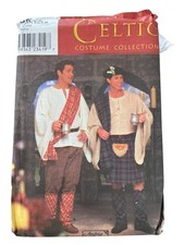 Vintage 90s 8913 Simplicity Sewing Pattern XS-M Kilt Celtic Mens Costume UNCUT