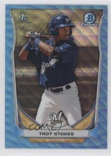2014 Bowman Draft Chrome Blue Wave Refractor Troy Stokes Jr #CDP111 b9e