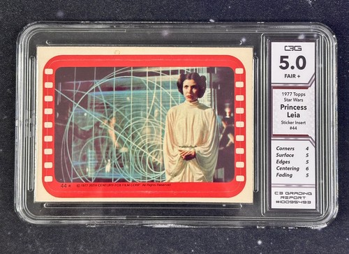 1977 Topps Star Wars Stickers #44 Monitoring the battle — PSA 4