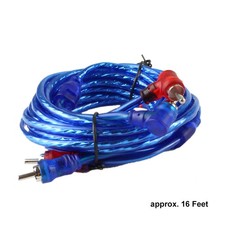 16 Feet Right Angle 2 RCA Stereo Audio Cable Dual Interconnect Male to Male Wire