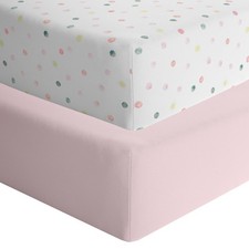   2-Pack Fitted Crib Sheets - 100 Cotton - 52" x 28" x 9" for Standard Crib ...