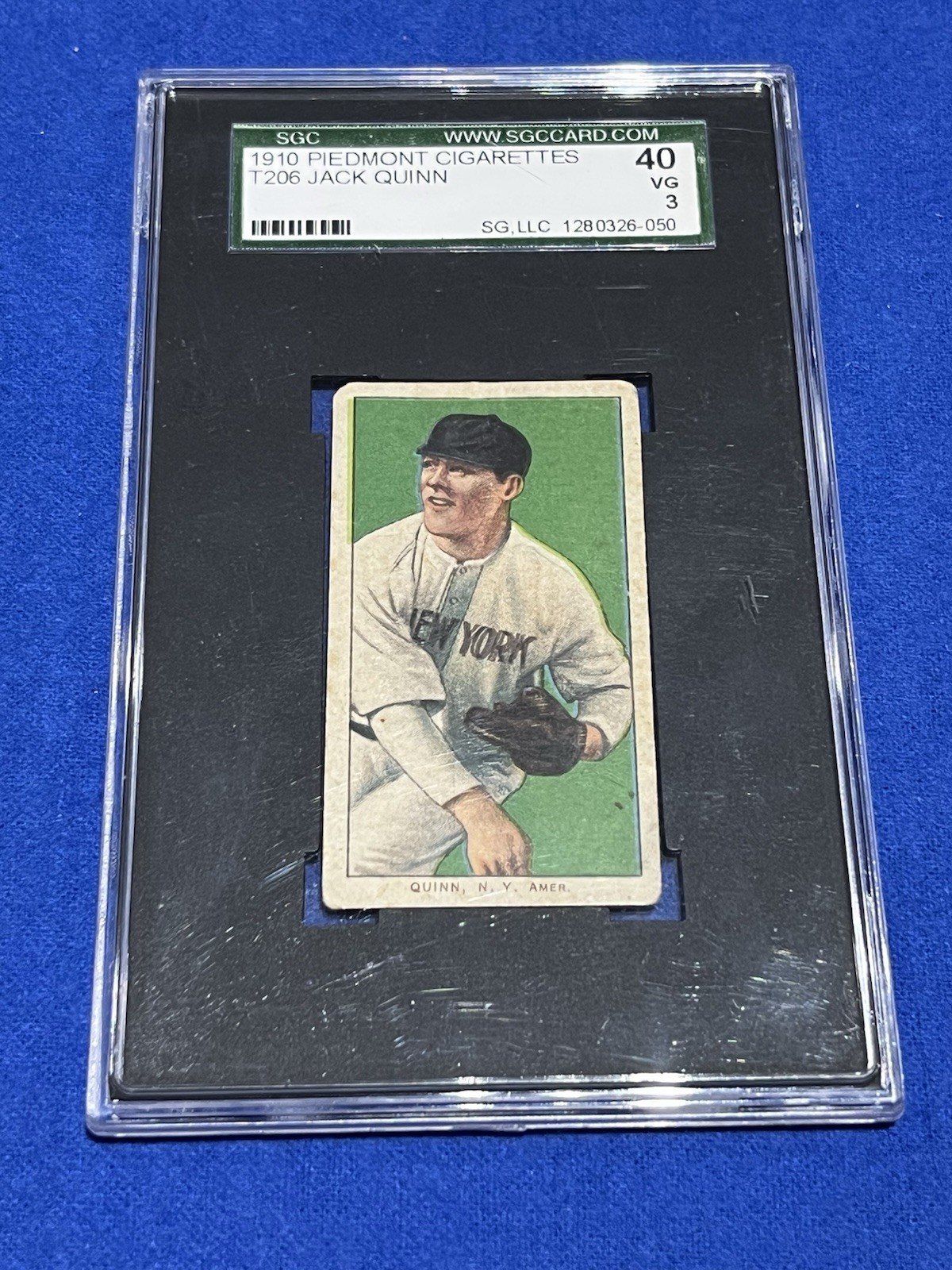 T206 Jack Quinn SGC 3 Tobacco Baseball Card New York Yankees