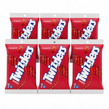 TWIZZLERS Strawberry Flavored Twists, 6 Pack, 7 oz Peg Bags - Strawberry Flavor