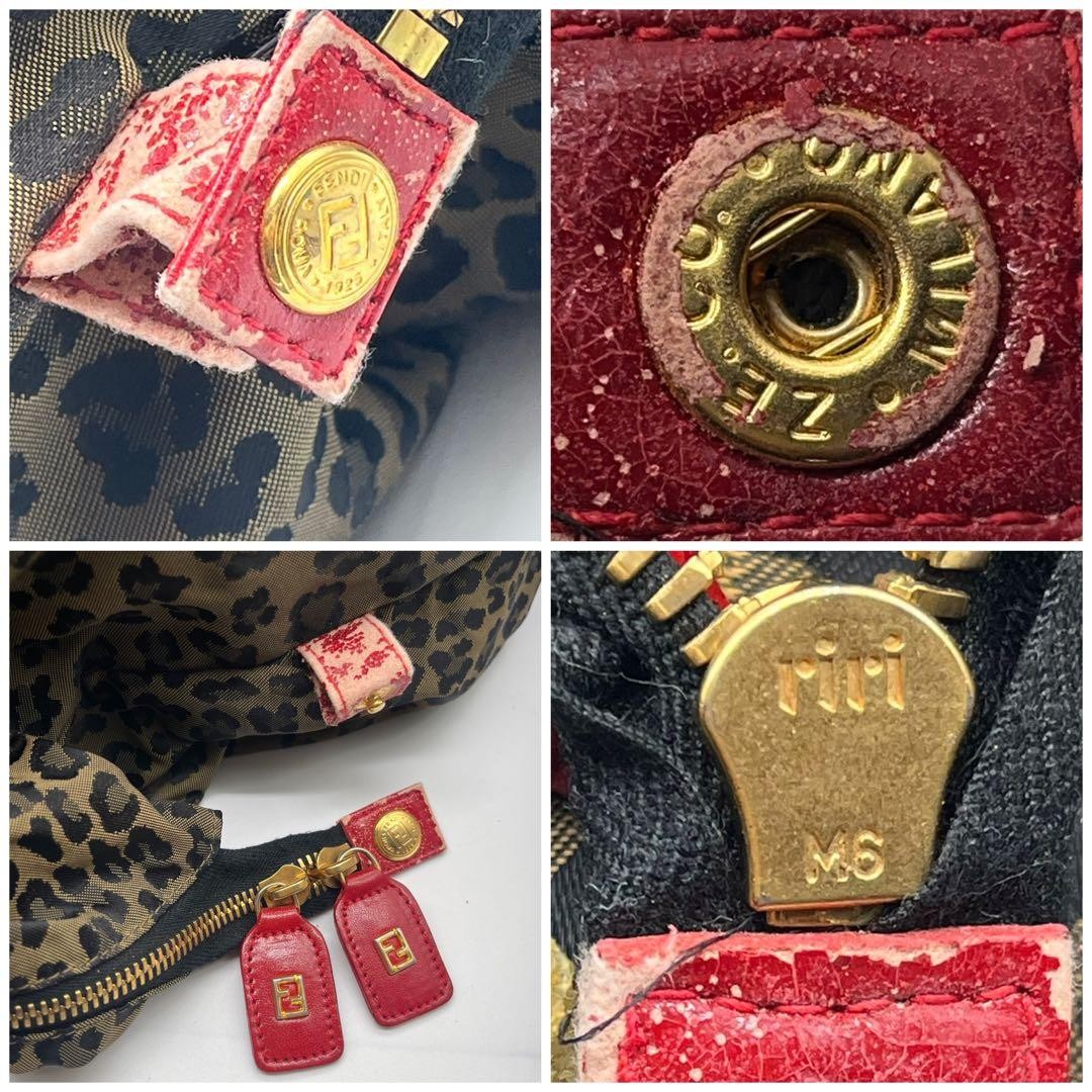 Fendi Leopard Pattern Boston Bag Large Capacity 1… - image 20