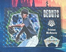 2021 Panini Mosaic - Debuts Triston McKenzie #PD14 Green Mosaic Prizm (RC)