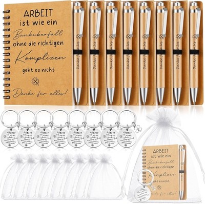 8 Sets Dankeschön Geschenk für Kollegen Mitarbeiter Inspirierendes Spirale N