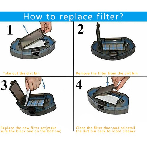 Replacement HEPA Filters Side Brushes for Ecovacs Deebot N79 N79S DN620 DN62 - Picture 7 of 10