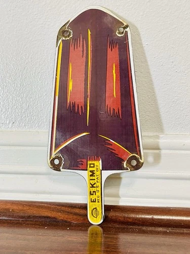 Eskimo Ice Cream Bar Classic Porcelain Enamel Vintage Collectors Sign 10" x 4.5"