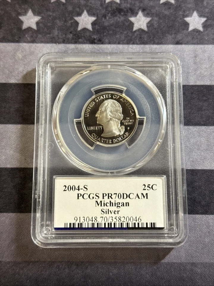 2004 S 25C Clad Michigan Quarter PCGS PR70DCAM - Image 2 of 4