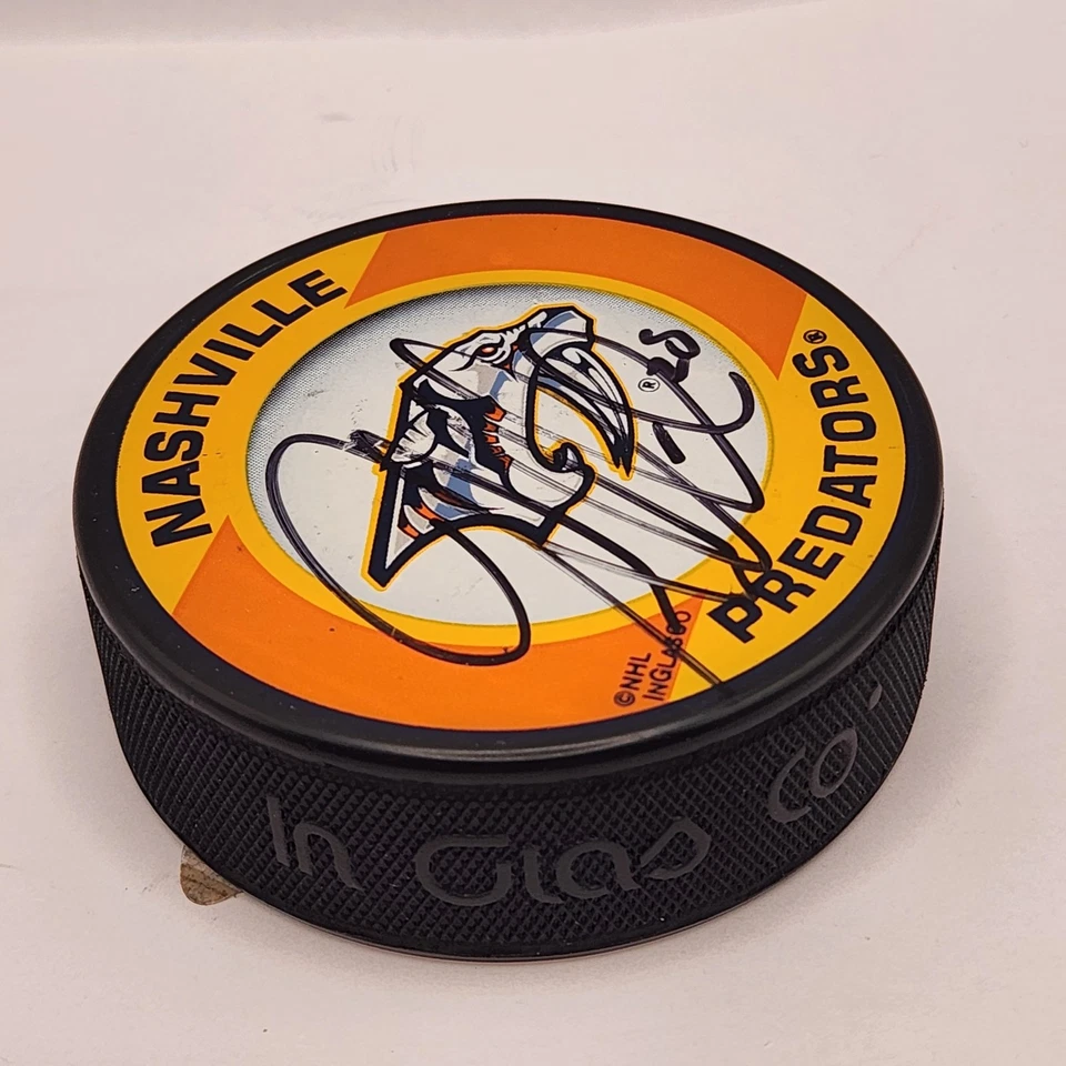 Nashville Predators NHL Licensed Hockey Puck In Glass Co Signed Sports Fan - Image 3 of 4