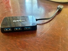 NIB StarTech 4-Port USB 3.0 Mini Hub Black Splitter ST4300MINU3B working, no box