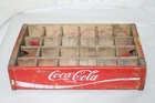 VINTAGE 1969 COCA COLA SODA BOTTLE CRATE 24 SLOT WOOD RED