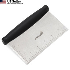 Stainless Steel Metal Griddle 16.5 cm x 10.5 cm, Rubber handle scraper