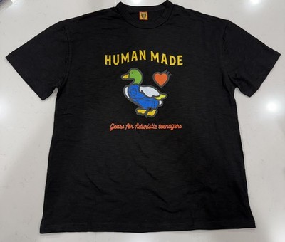 Human Made in Japan Duck Heart Graphic Tee Black Size L Cotton T Shirt