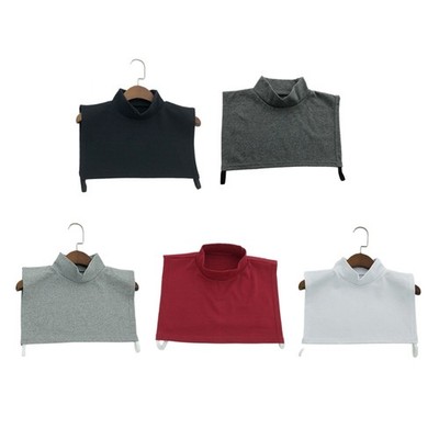 Women Fake Mock Turtleneck Dickey Detachable Collar Half Top Solid Neck Warmer