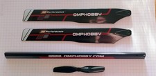 OMP M2 3D Rotorblätter/Heckrotor/Heckrohr 