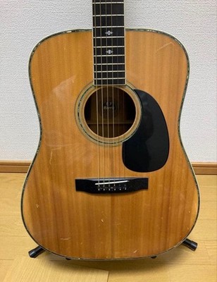 Vintage Morris TF W-50 MIJ Acoustic Guitar Bone Saddle w/ Hard Case Rare