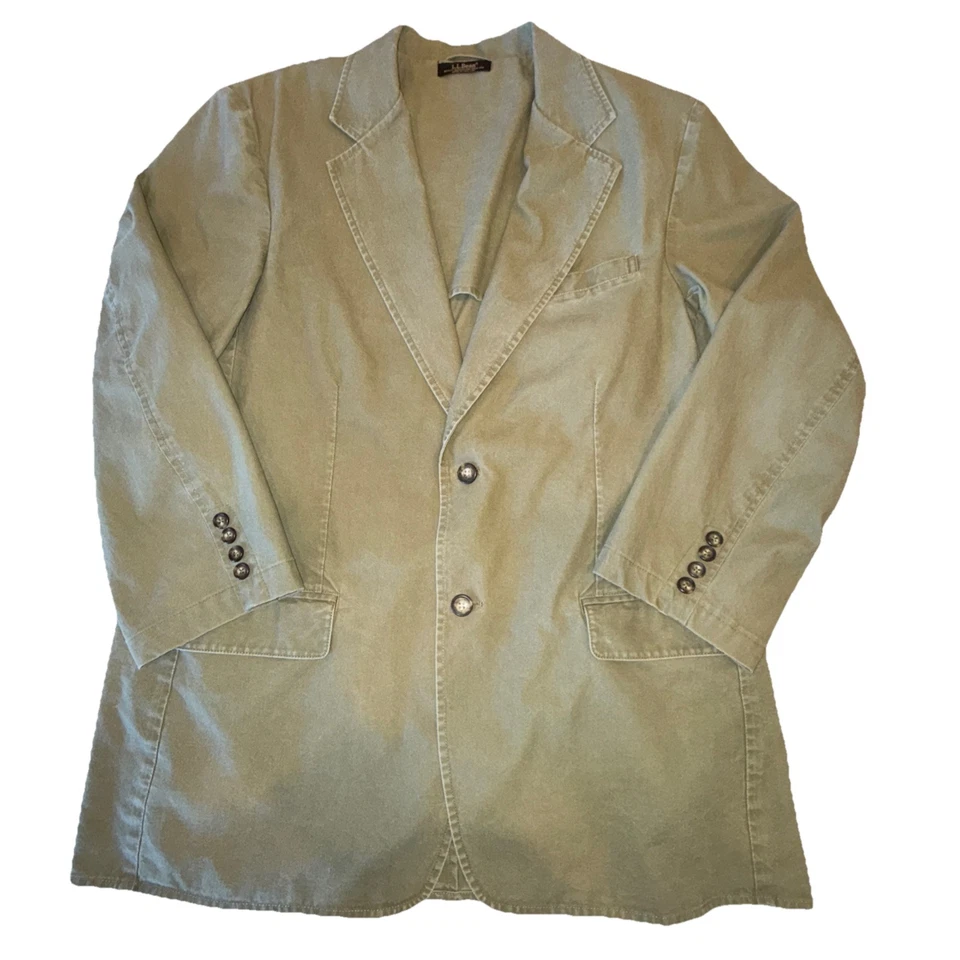 Blazer LL Bean para Hombres 42 R Verde Algodón Sin Estructura Abrigo Deportivo Bolsillos Informal Foto 4 de 4