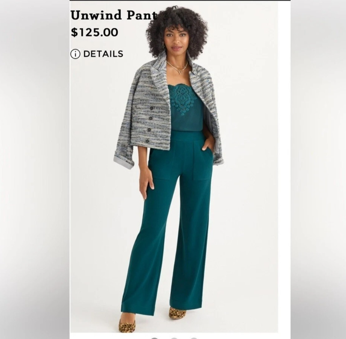 Cabi New NWT Unwind Pant #4844 Teal XS - XL Was $124 | eBay