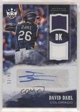 2018 Diamond Kings DK Materials Signatures Holo Silver 3/49 David Dahl Auto 0l1