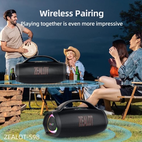 ZEALOT-S98 Portable Bluetooth Speaker 160W Waterproof 36000mAh Wireless USB TF - Picture 3 of 12