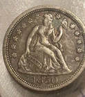 1850 Seated Liberty Dime ,  EF