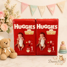 Huggies Little Snugglers Baby Diapers Size 1 32 Ct Pack of 2 Total 64