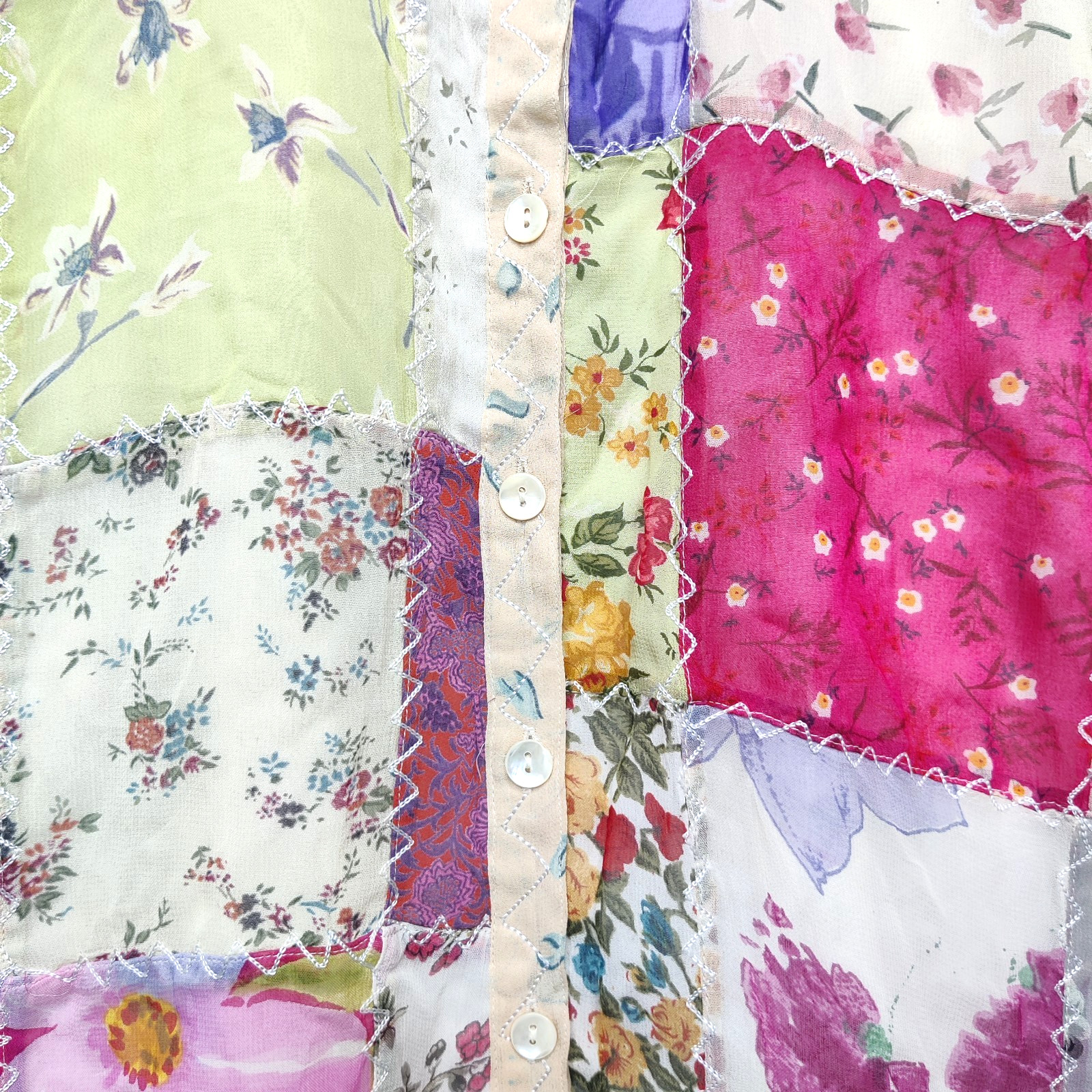 Sacred Threads Colorful Patchwork Oversized Bohem… - image 3