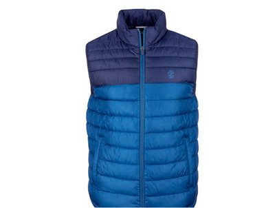 IZOD MEN'S COLORBLOCK PUFFER VEST, POSEIDON, SMALL