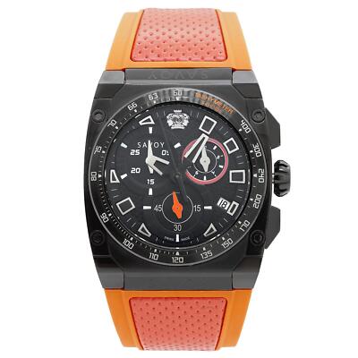 Savoy Icon Extreme Steel Chronograph Black Dial Mens Quartz Watch