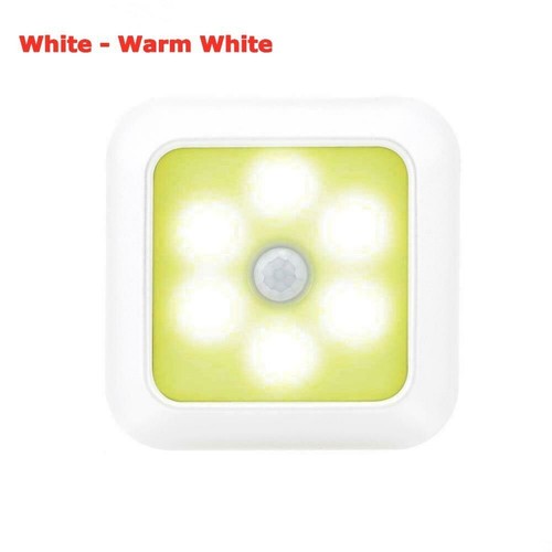 Night Light PIR Lamp 1 Pack 6 LED Stair Motion Sensor Lights Wireless Cabinet - Picture 7 of 9