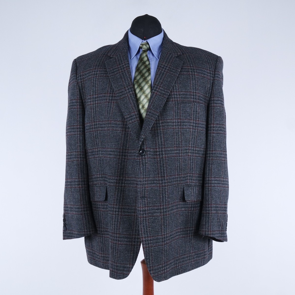 shéller angora check tweed jacket/GRAY