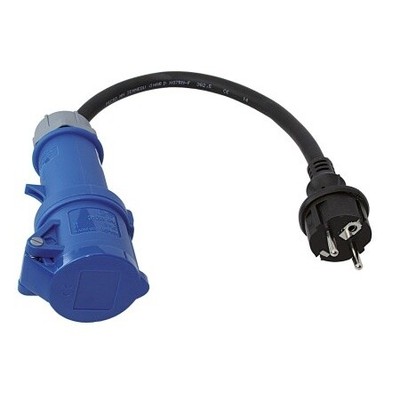 Adapter Cable ''??TWIST''?? 0.4m Schuko Plug CEE Socket 230V 16A