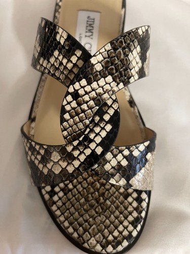 Jimmy Choo Atia Snake-Print Flat Slide Sandals, 6/36 - Picture 6 of 11